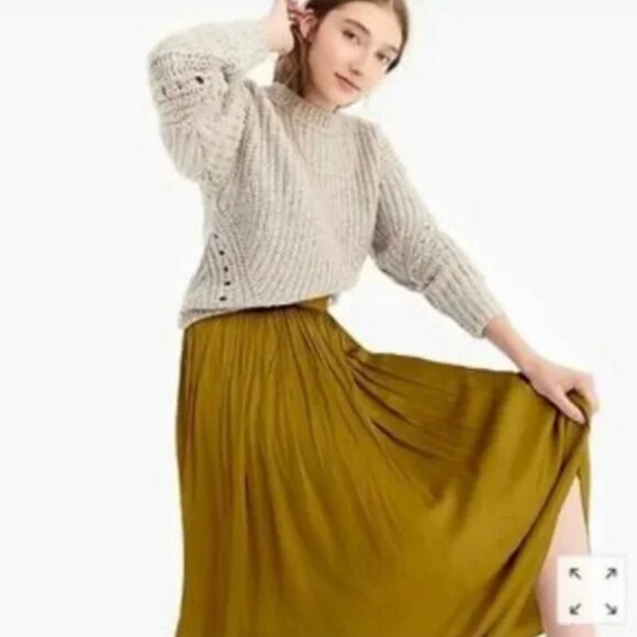 J.Crew Point Sur Crinkled Maxi Skirt in Navy size 2P - Picture 5 of 5